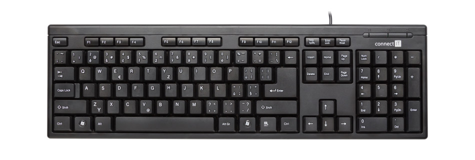 Connect IT kancelářská klávesnice, USB, černá